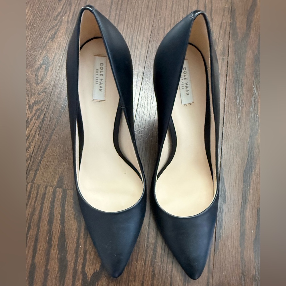 Cole Haan Women's Classic Black Soft Leather Heels 9M